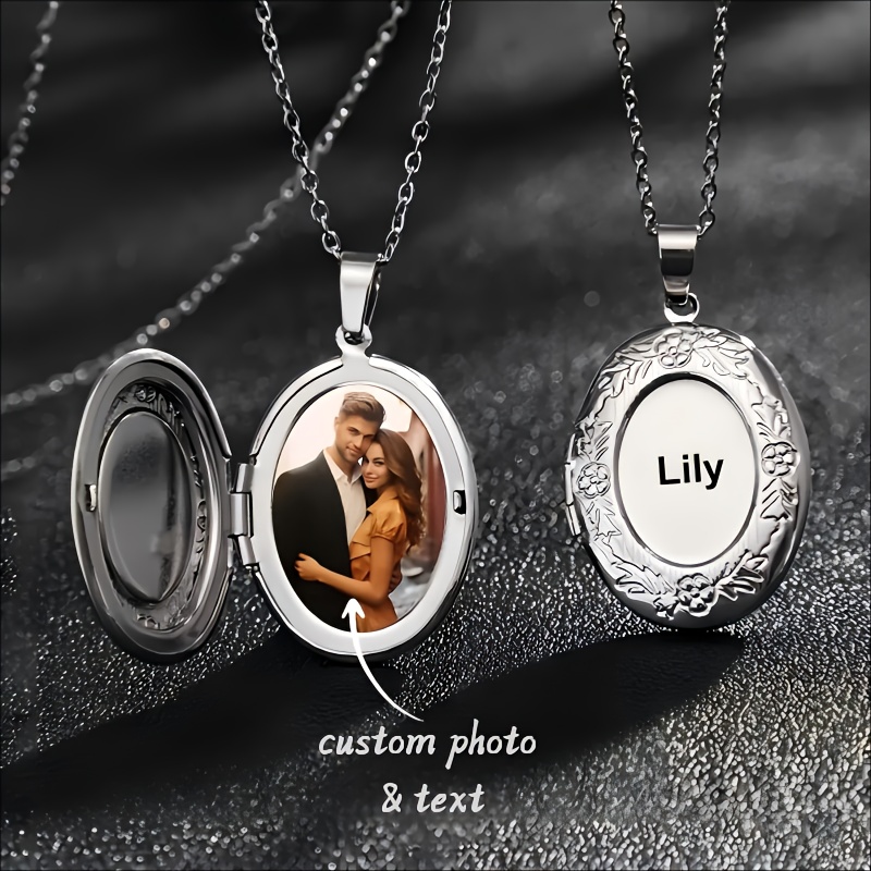 Women's Custom Photo Openable Pendant Necklace, Gift for Her